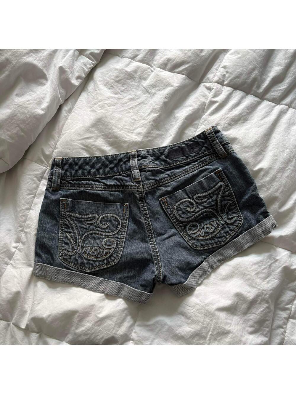 y2k lowrise denim shorts